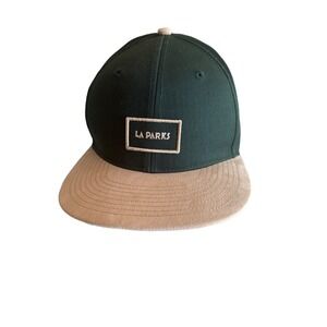 H&M La Parks Snapback Hat One Size Green & Beige Adjustable
